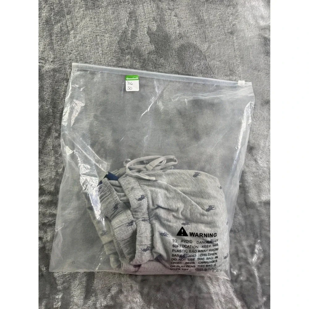 Polo Ralph Lauren Sleepwear Men's Pajama Pants L Gray For Parts